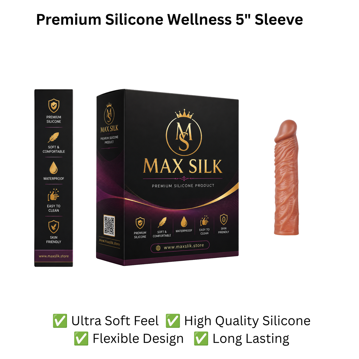 Silicone Single hole  Sleeve – 8 Inch (2 Size Options)